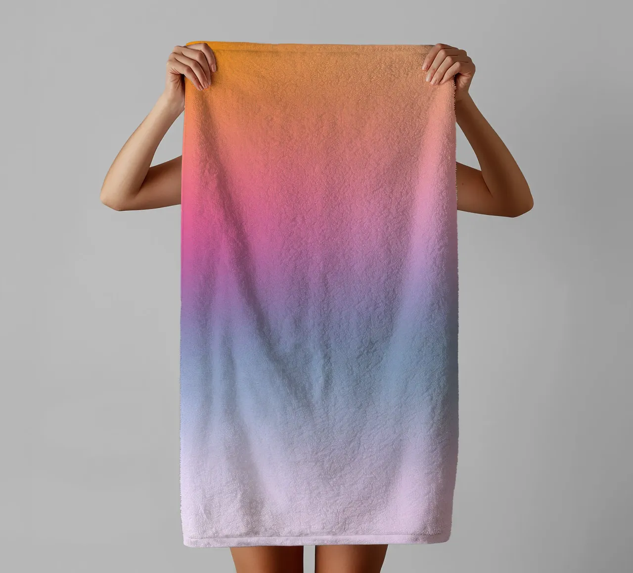 Regenboog Blos Kleurverloop Droom badhanddoek van Dominique Vari Abstract
