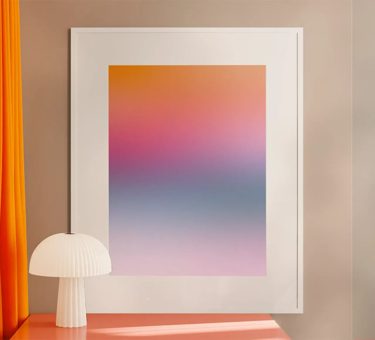 Sogno sfumato arcobaleno poster con telaio in plastica da Dominique Vari Abstract