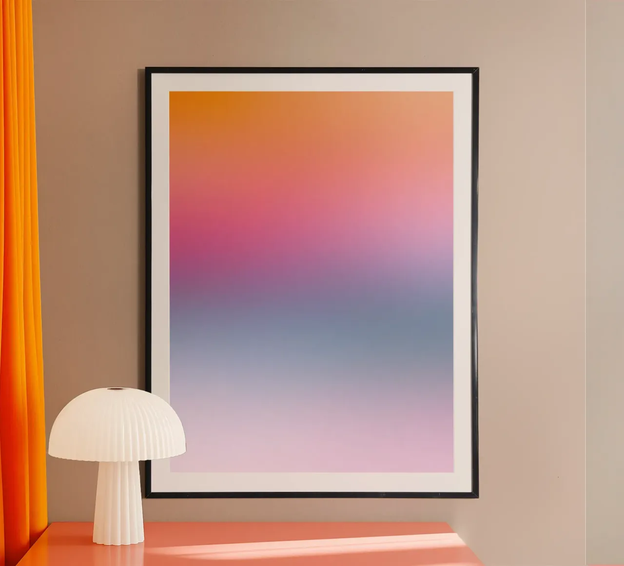 Sogno sfumato arcobaleno poster con telaio in plastica da Dominique Vari Abstract