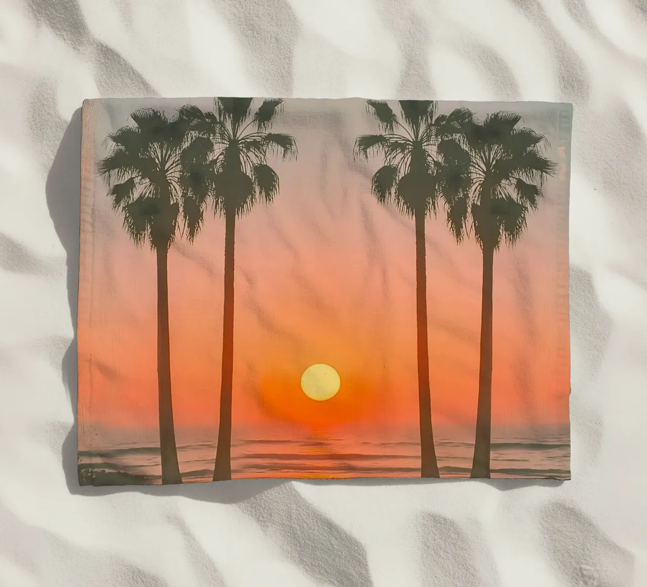 Retro Palm Beach telo mare da Moon  Bloom