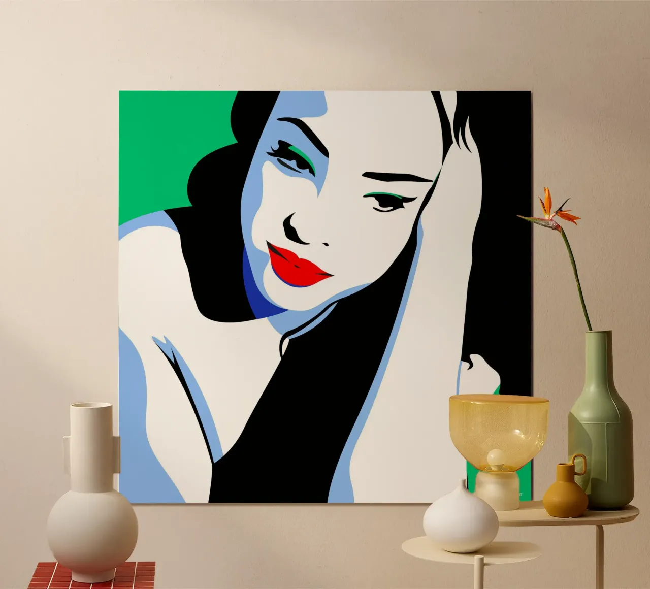 Anima - Ritratto di donna poster con telaio in alluminio da Fabienne Petit