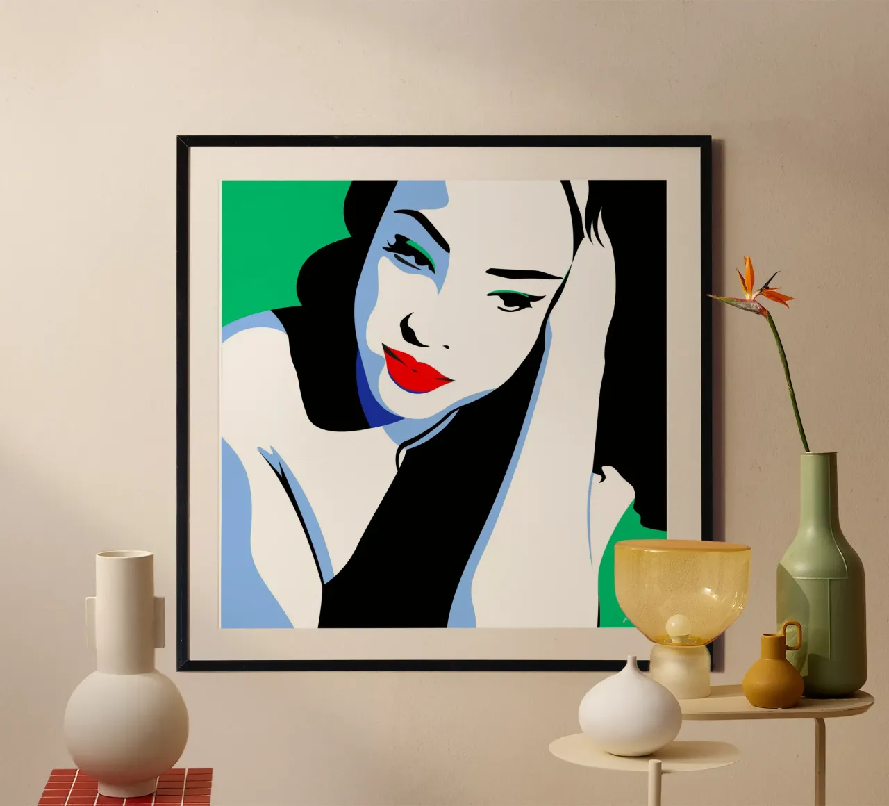 Anima - Ritratto di donna poster con telaio in alluminio da Fabienne Petit