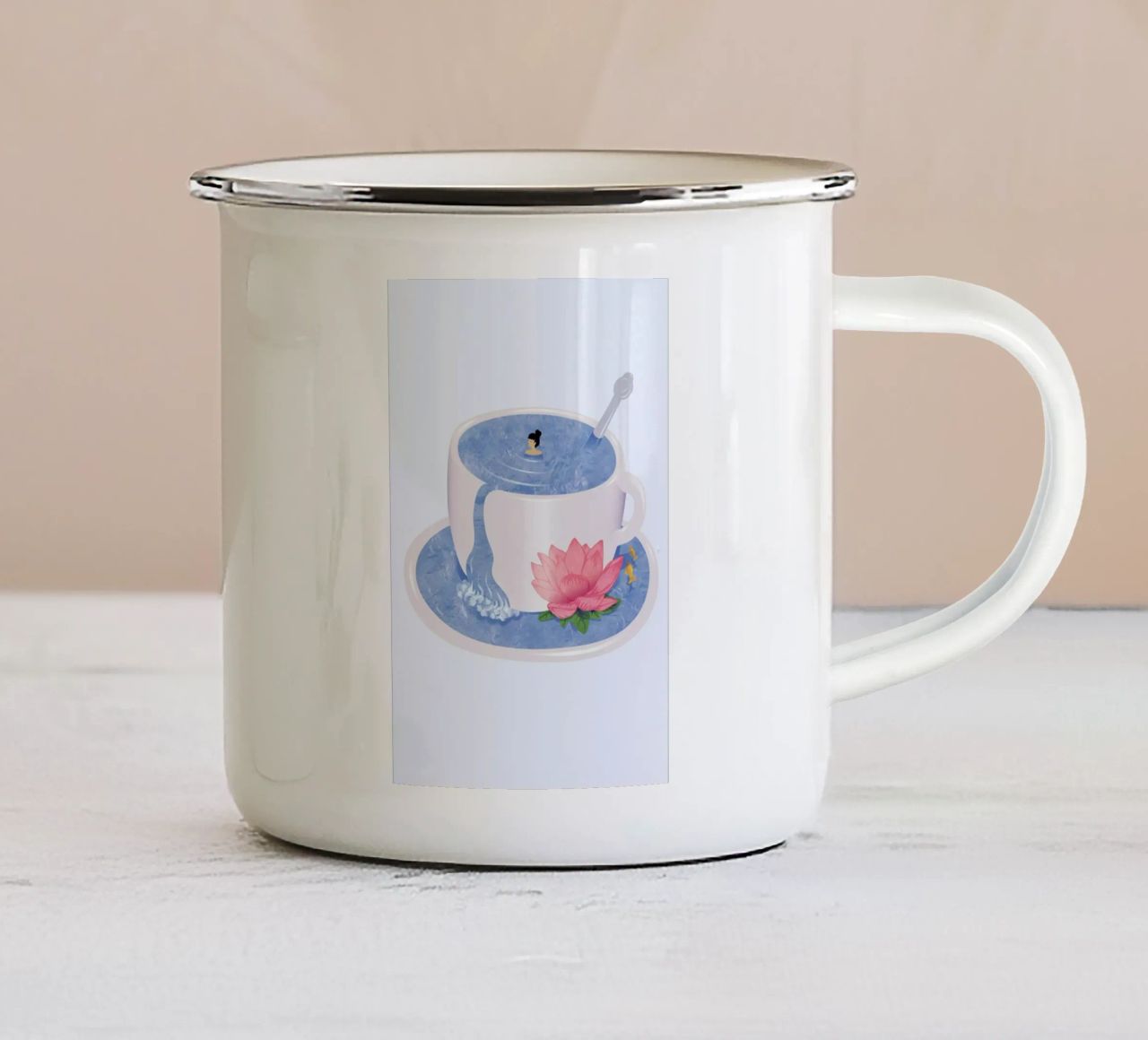 Relax mug en émail de Laura O'Connor