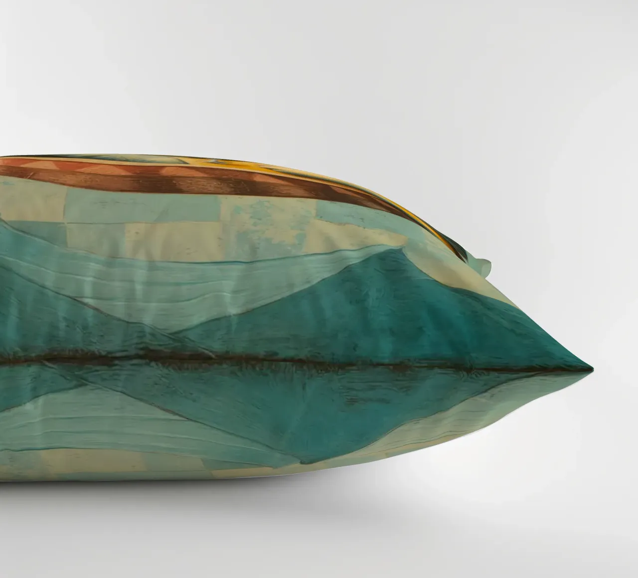Stylish Cat Lounging in Hammock Over Ocean Waves decorative cushion by Modern Muse
