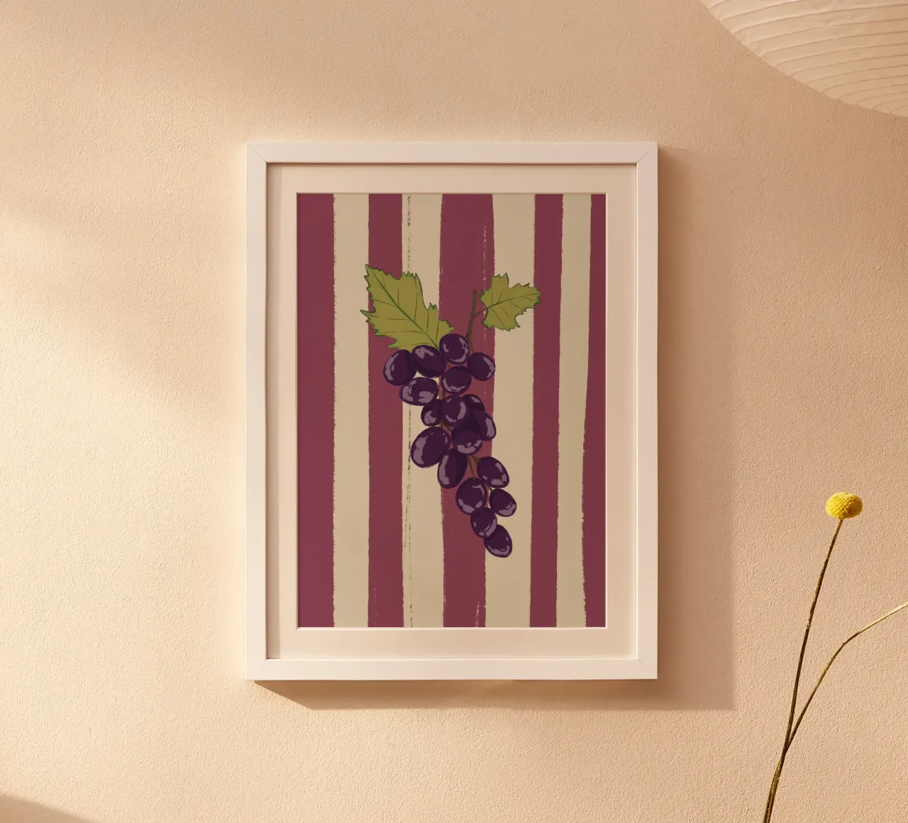 Uva su strisce viola carta hahnemühle da Sixmai