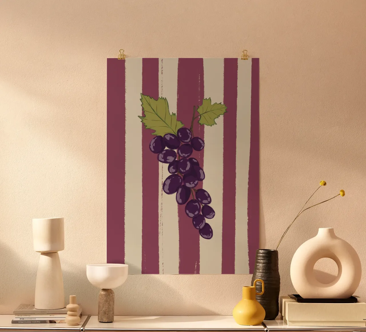 Uva su strisce viola poster da Sixmai