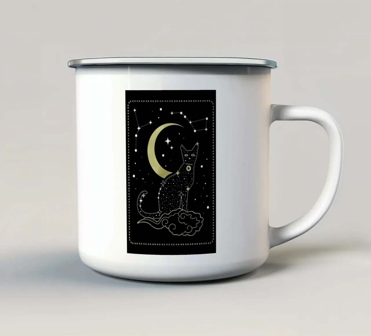 Cat Constellation tazza in smalto da cafelab