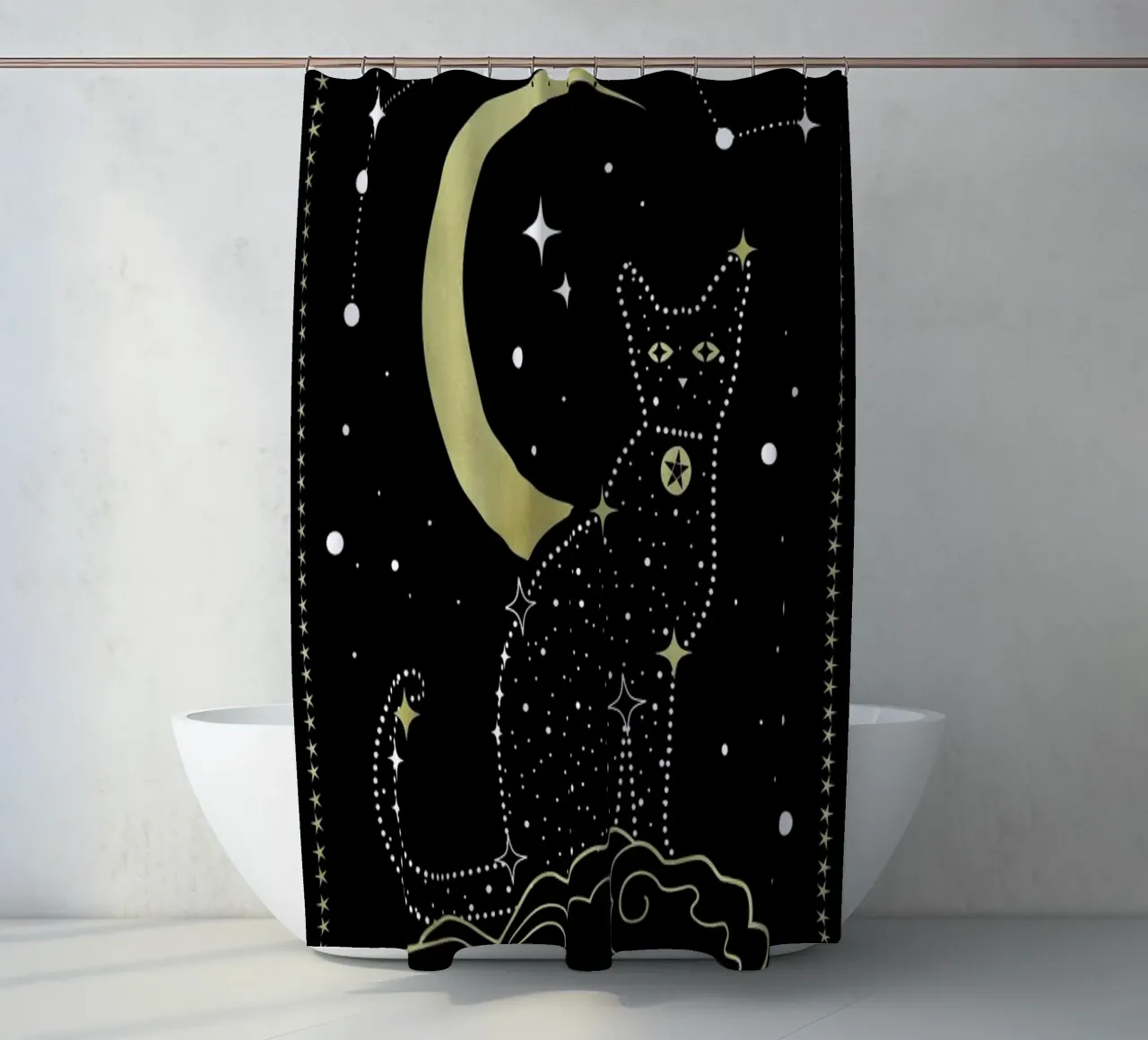 Cat Constellation Duschvorhang von cafelab