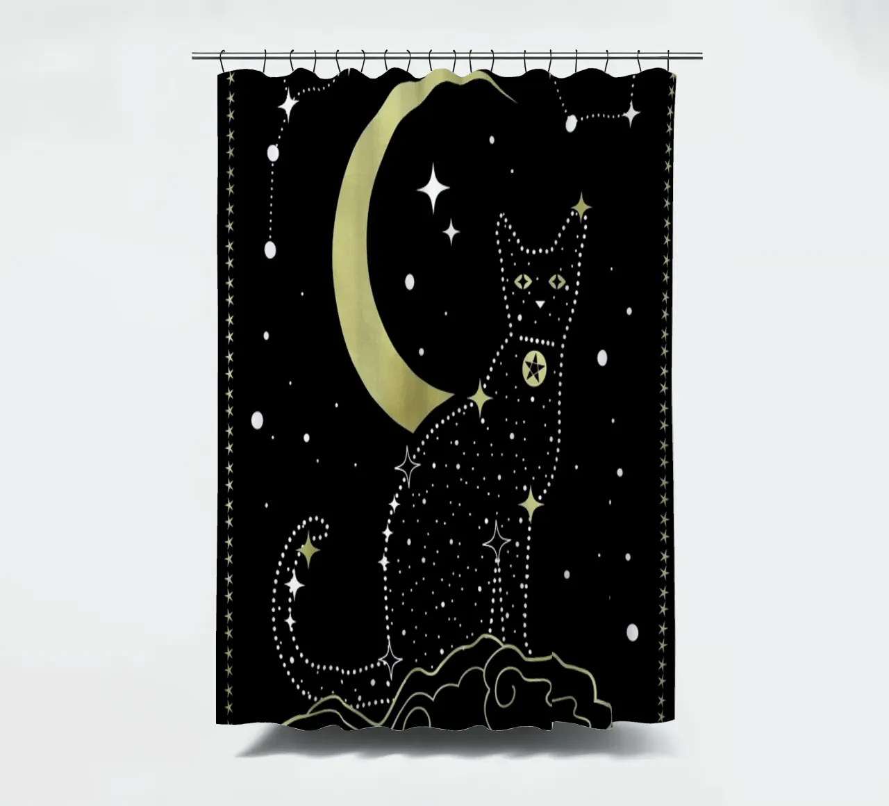 Cat Constellation Duschvorhang von cafelab