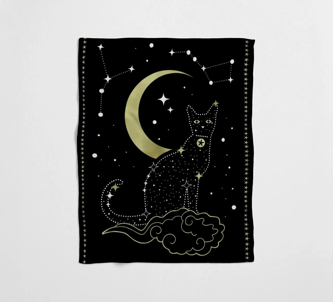 Cat Constellation coperta in pile da cafelab