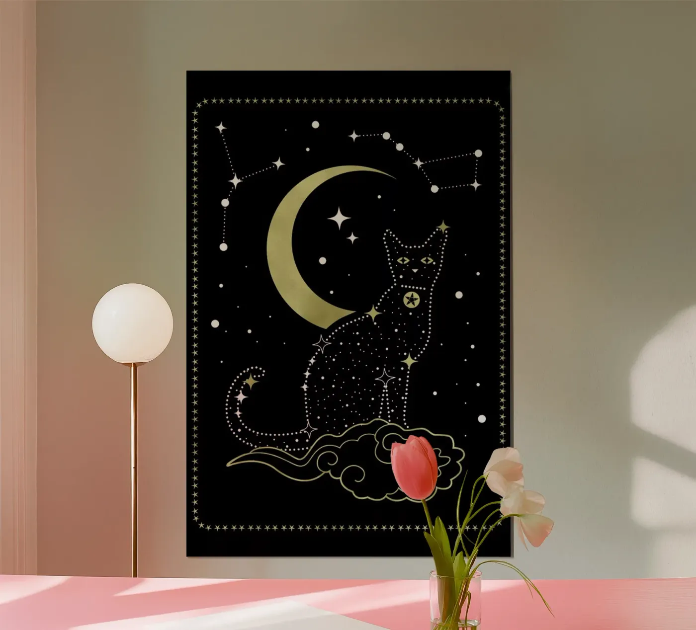 Cat Constellation poster van cafelab