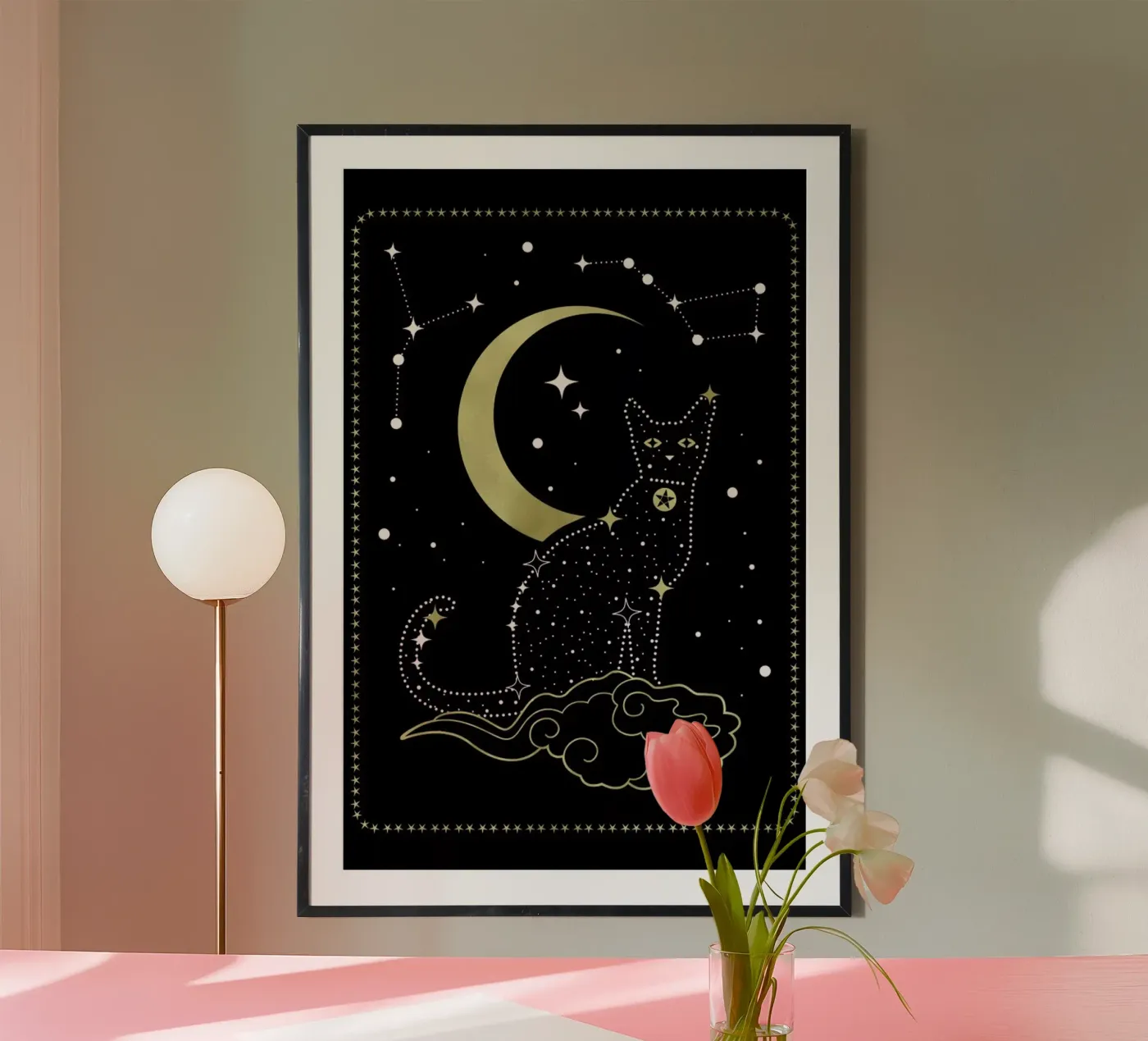 Cat Constellation poster by cafelab