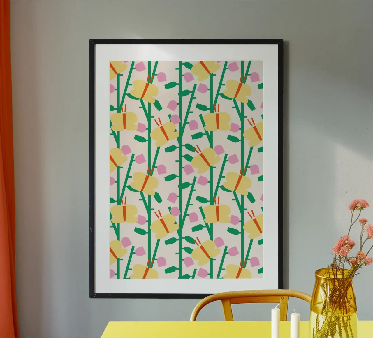Schmetterlinge im Frühling poster con telaio in plastica da Lisa Jasmin Bauer