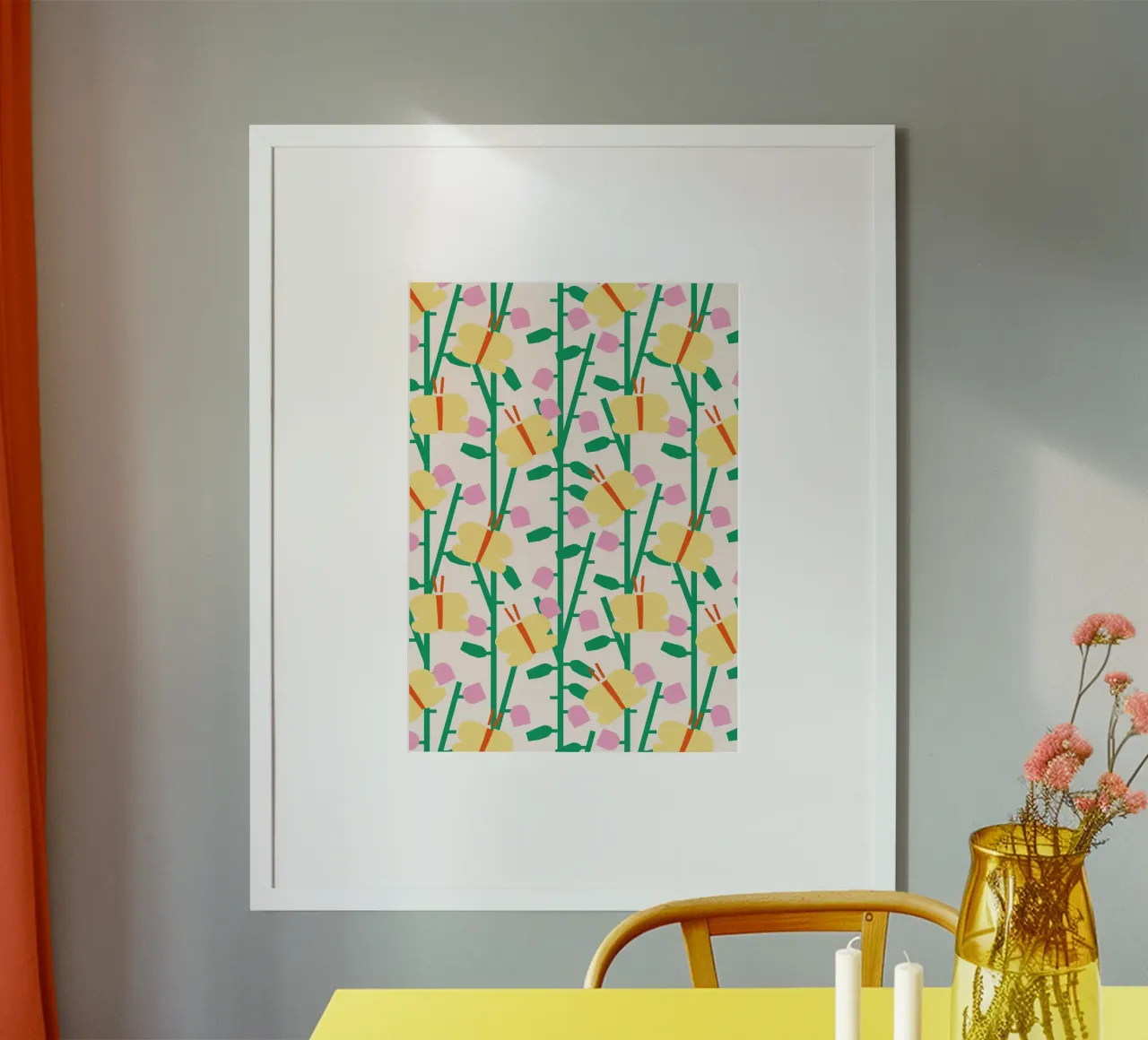 Schmetterlinge im Frühling poster con telaio in plastica da Lisa Jasmin Bauer