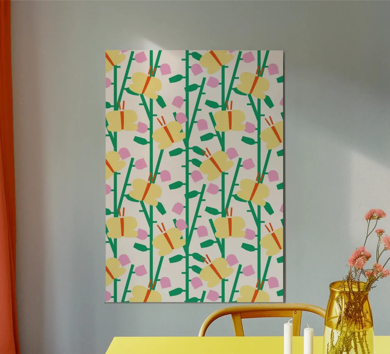 Schmetterlinge im Frühling poster con telaio in plastica da Lisa Jasmin Bauer