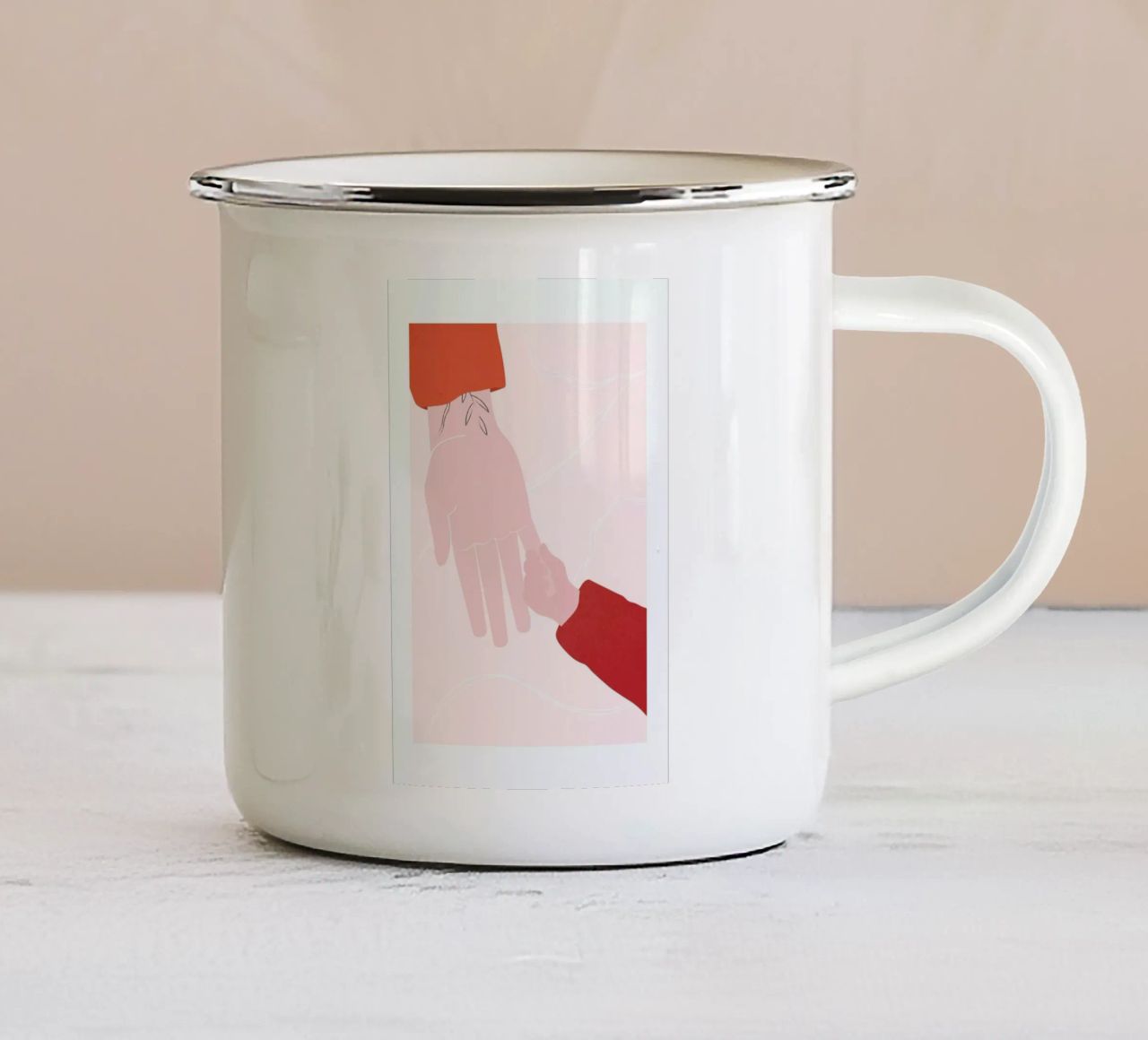 Touched. tazza in smalto da vonkopfbisfuss x JUNIQE