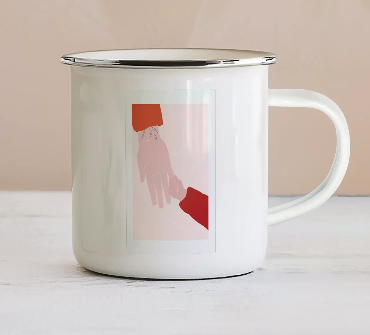 Touched. taza de esmalte de vonkopfbisfuss x JUNIQE