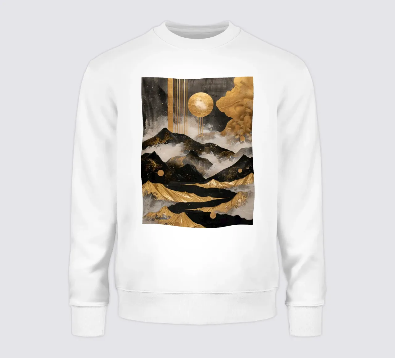Mountains Moon Landscape Golden 2 felpa da Mateo