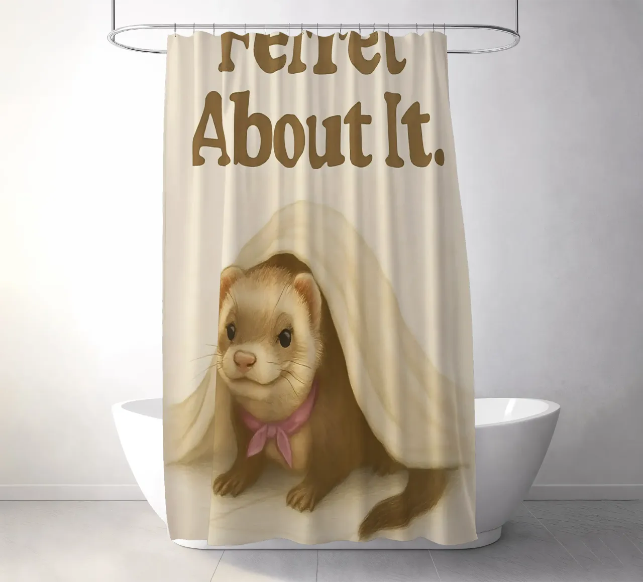 Funny Ferret Meme tenda da doccia da Funny Humor Art