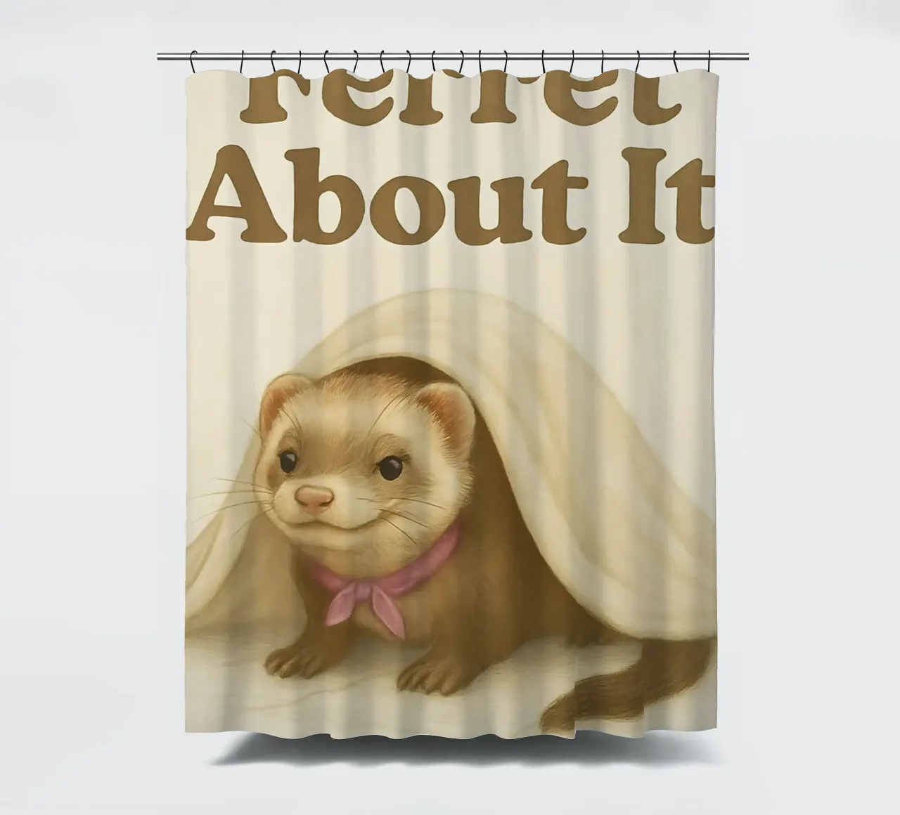 Funny Ferret Meme tenda da doccia da Funny Humor Art