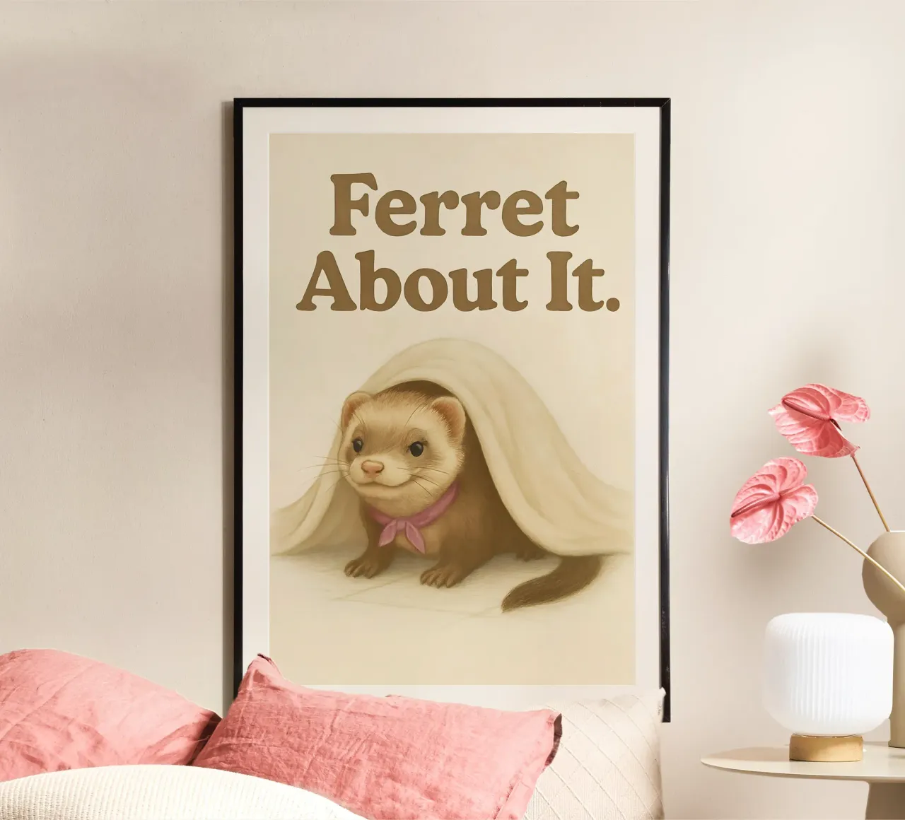 Funny Ferret Meme carta hahnemühle da Funny Humor Art