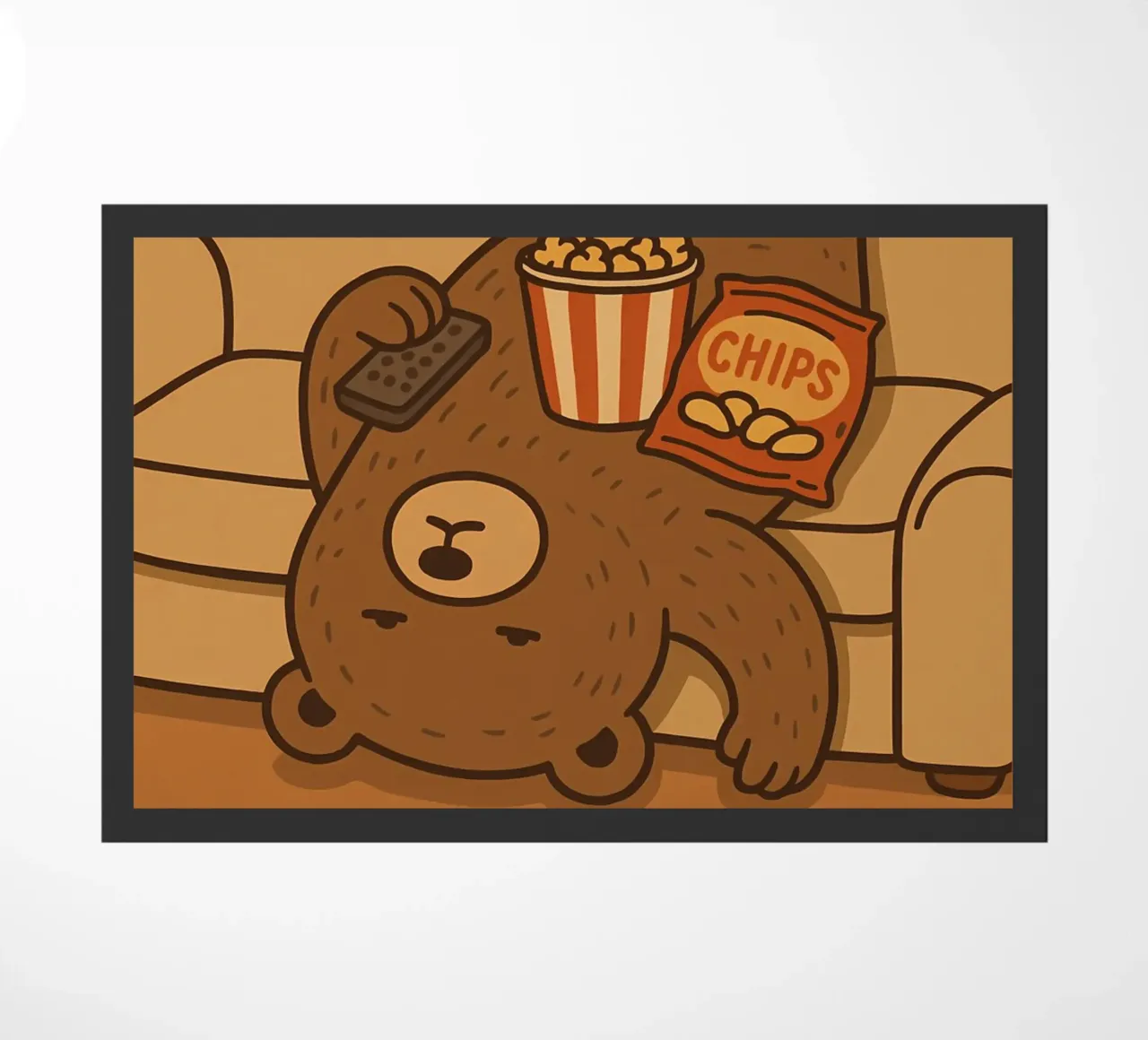 Funny Bear Meme doormat by Funny Humor Art