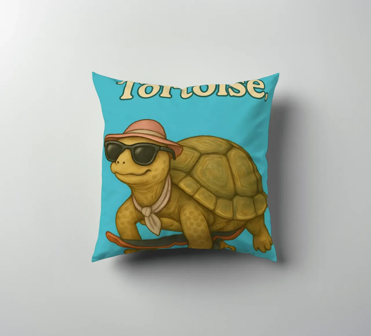 Meme divertente sulla tartaruga cuscino da Funny Humor Art