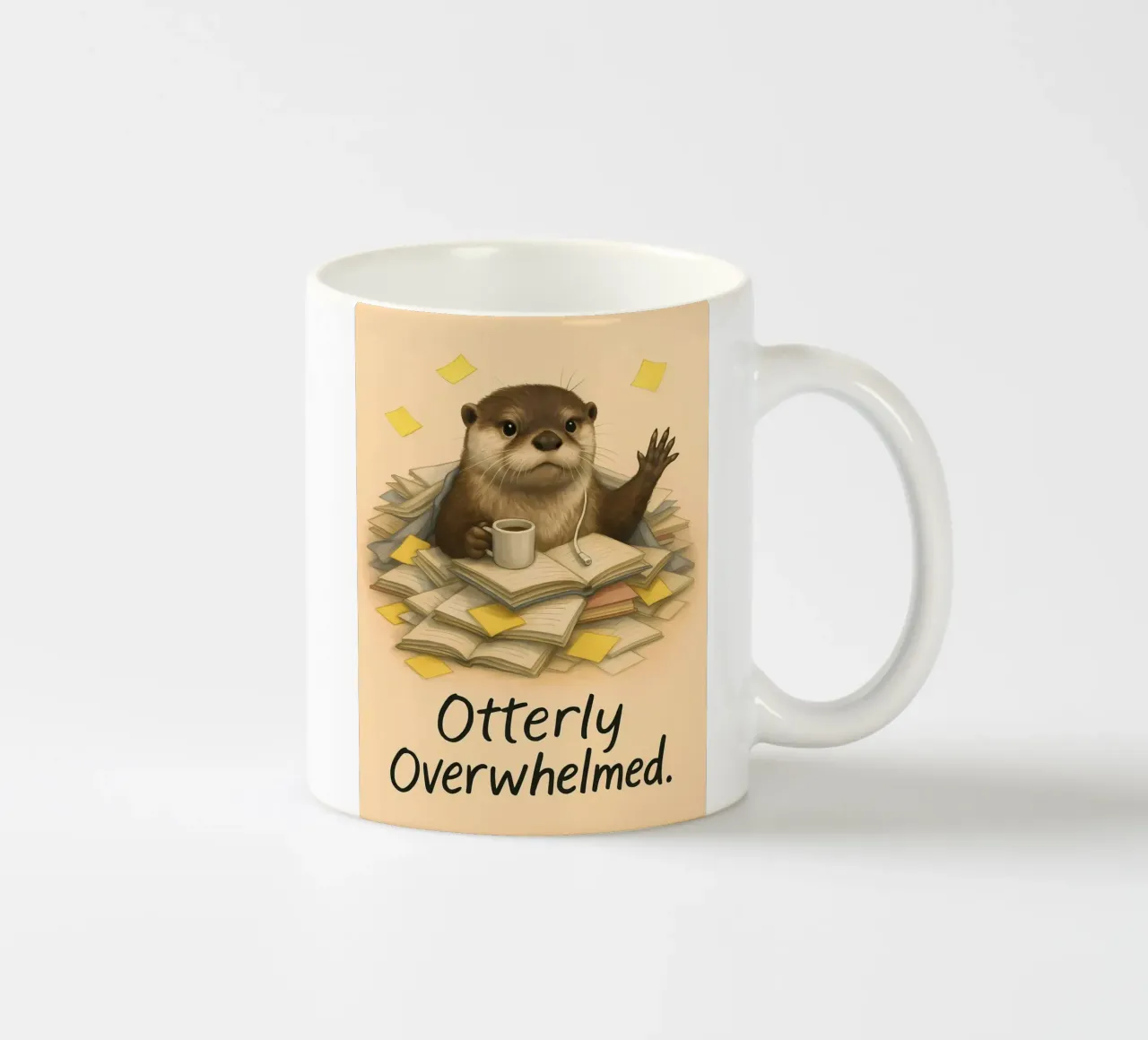 Grappige drukke Otter meme keramische mok van Funny Humor Art