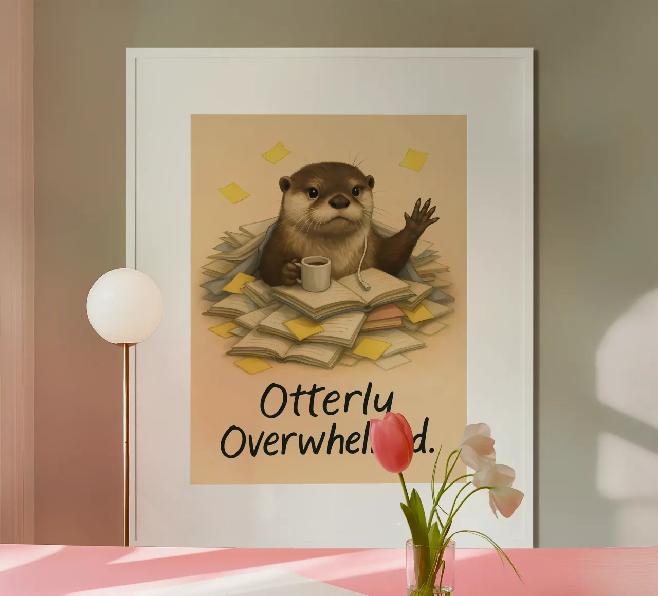 Lustiges Busy Otter Meme Poster von Funny Humor Art