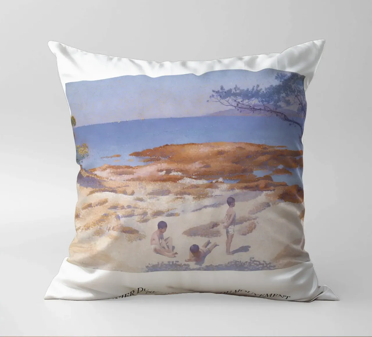 Henri-Edmond Cross Figure puntiniste da spiaggia cuscino da NorwesClub