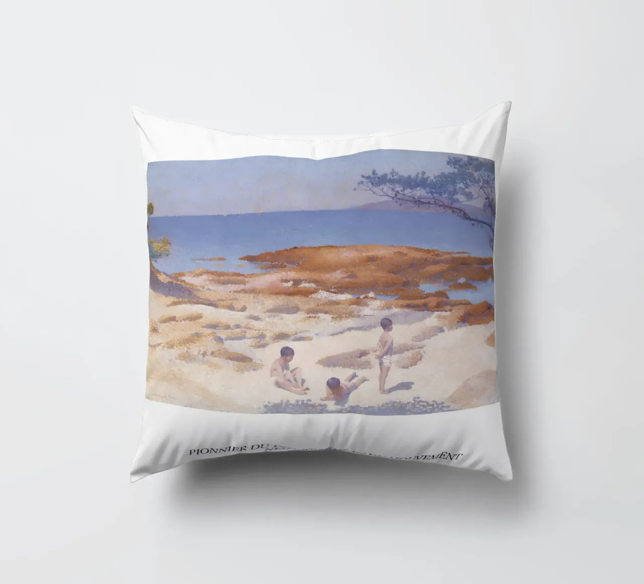Henri-Edmond Cross Figure puntiniste da spiaggia cuscino da NorwesClub