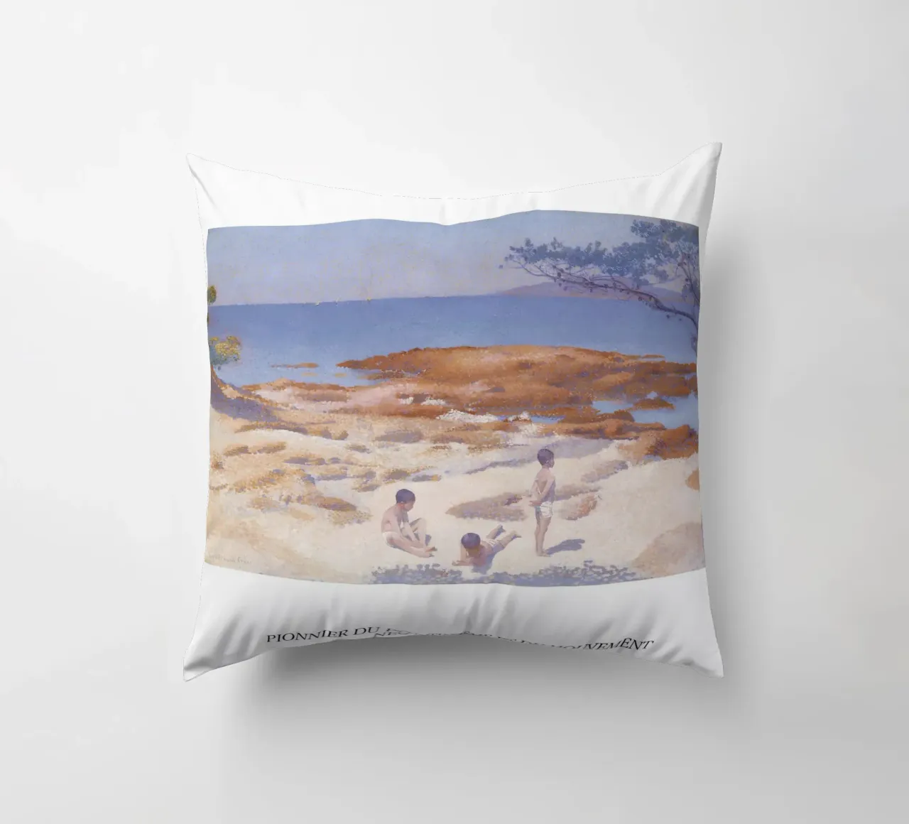 Henri-Edmond Cross Figure puntiniste da spiaggia cuscino da NorwesClub