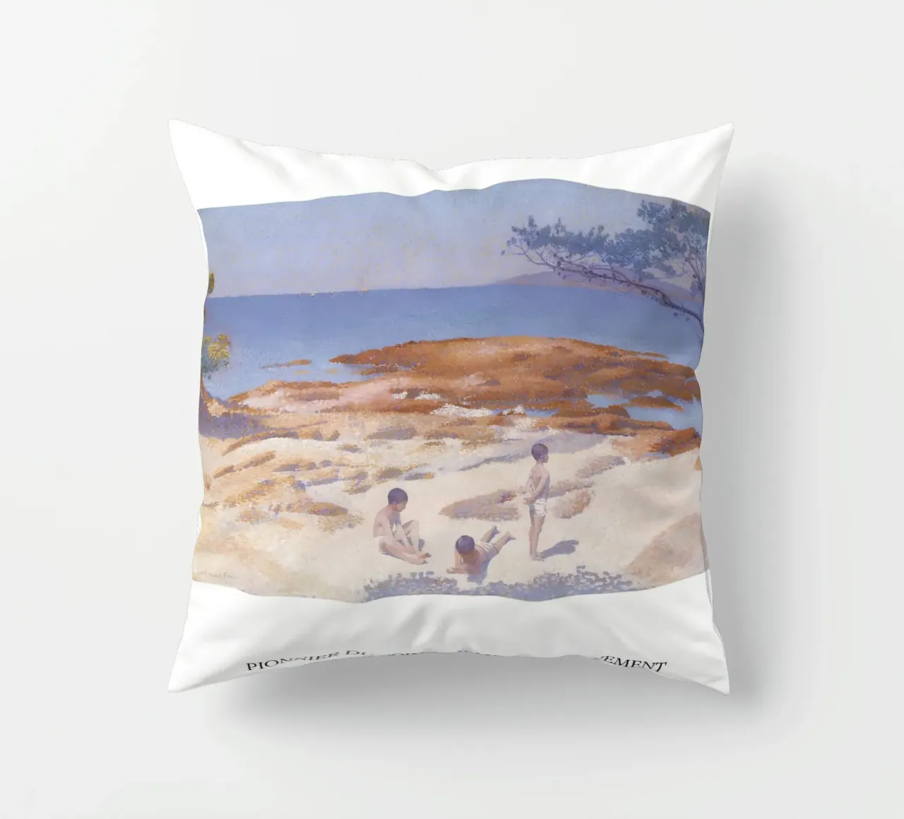 Henri-Edmond Cross Figure puntiniste da spiaggia cuscino da NorwesClub