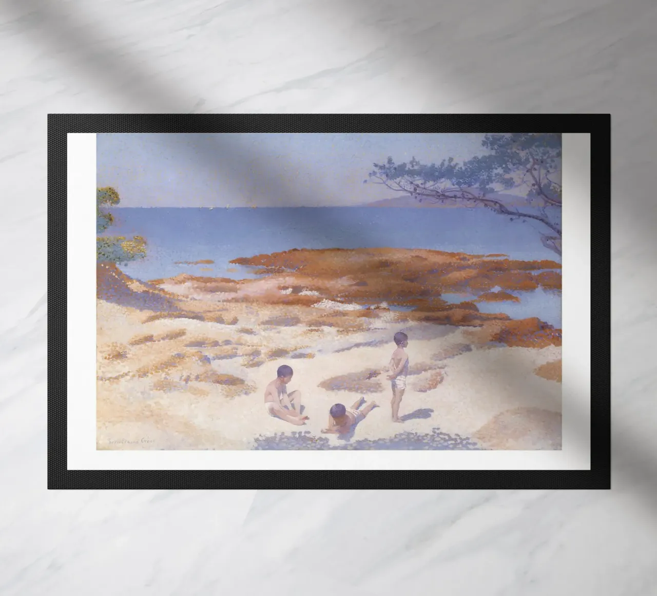 Henri-Edmond Cross Figure puntiniste da spiaggia zerbino da NorwesClub