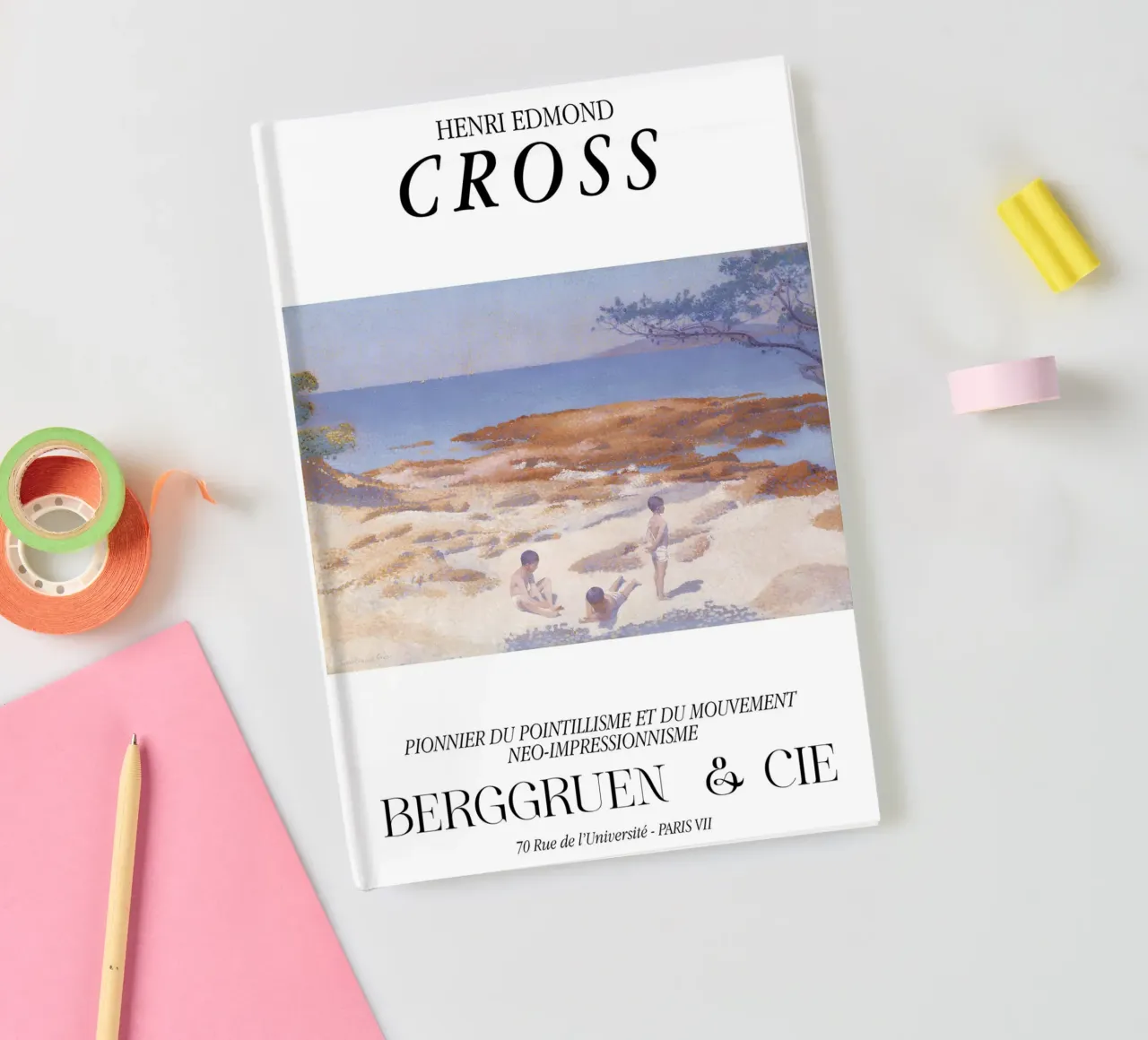 Henri-Edmond Cross Pointillist Beach Scene Figures notebook by NorwesClub