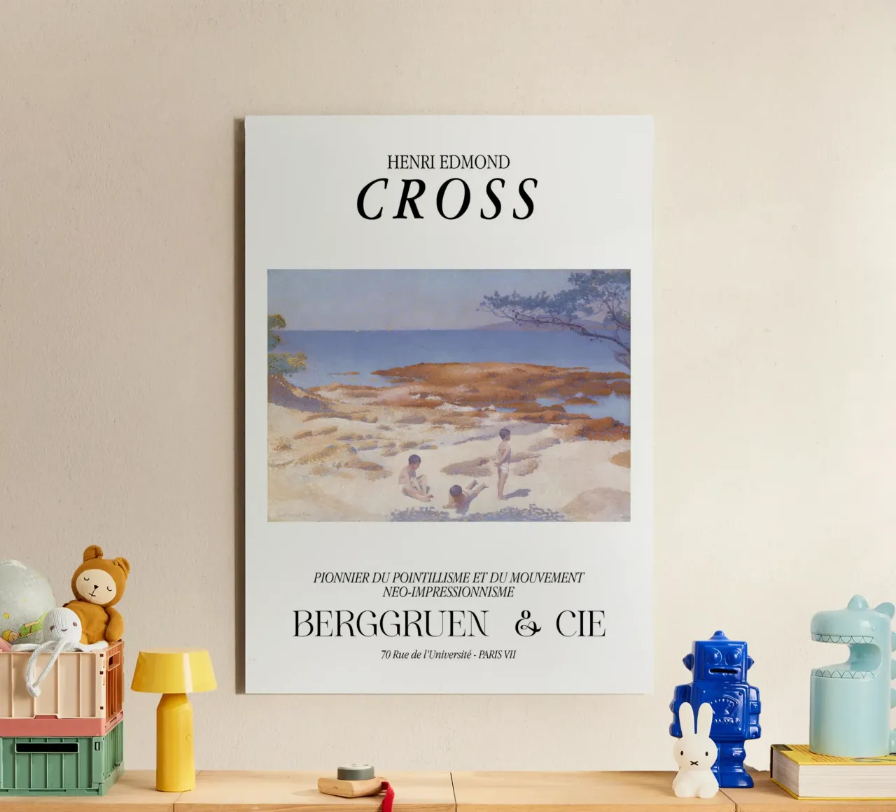 Henri-Edmond Cross Figure puntiniste da spiaggia alluminio dibond da NorwesClub