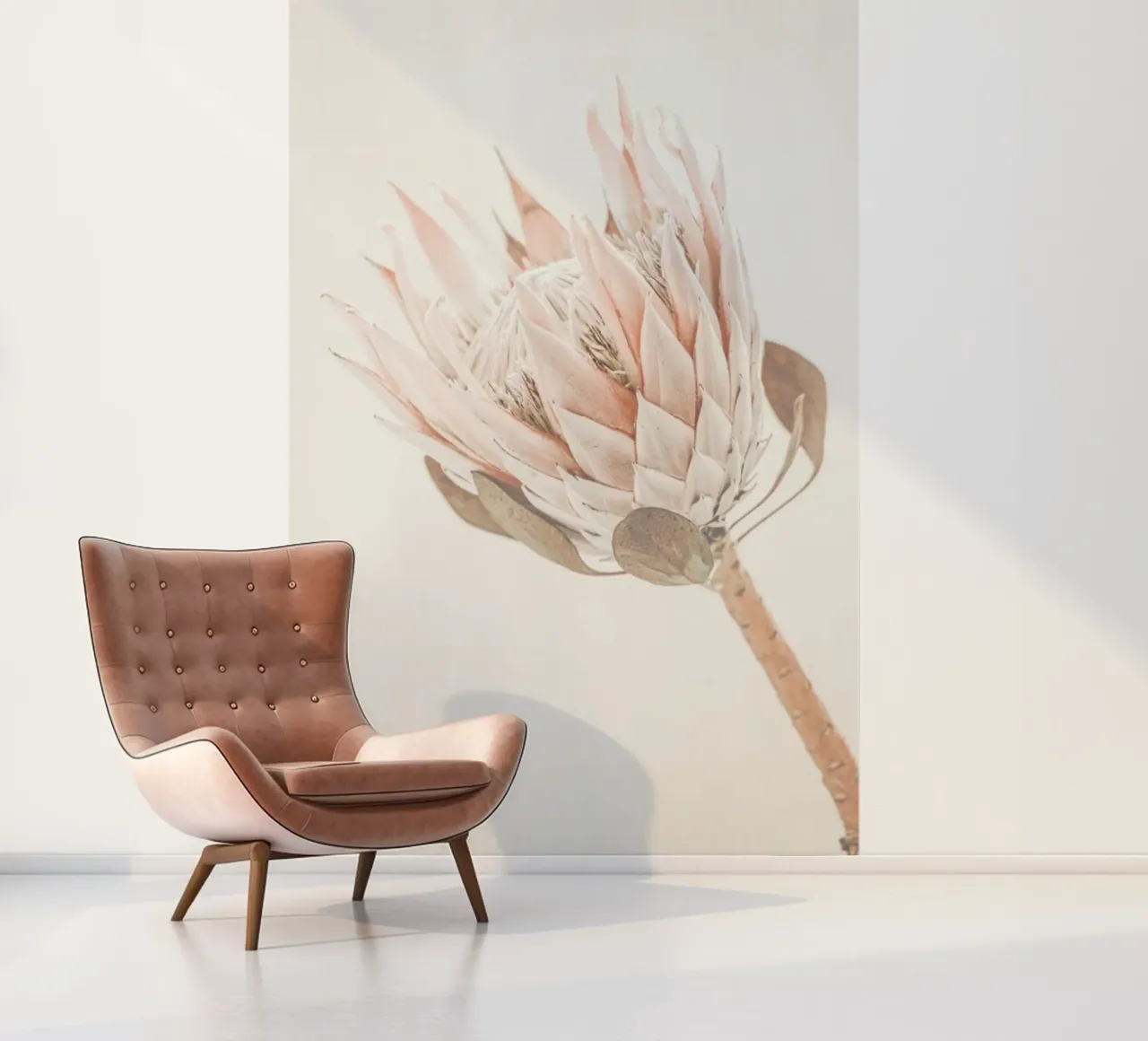 Protea fotobehang van Monika Strigel