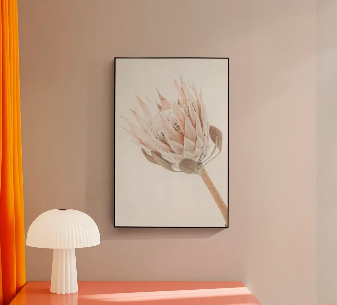 Protea acrylic glass by Monika Strigel