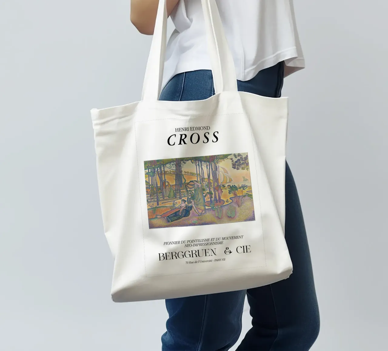 Henri-Edmond Cross Pointillist The Evening Air tote bag by NorwesClub