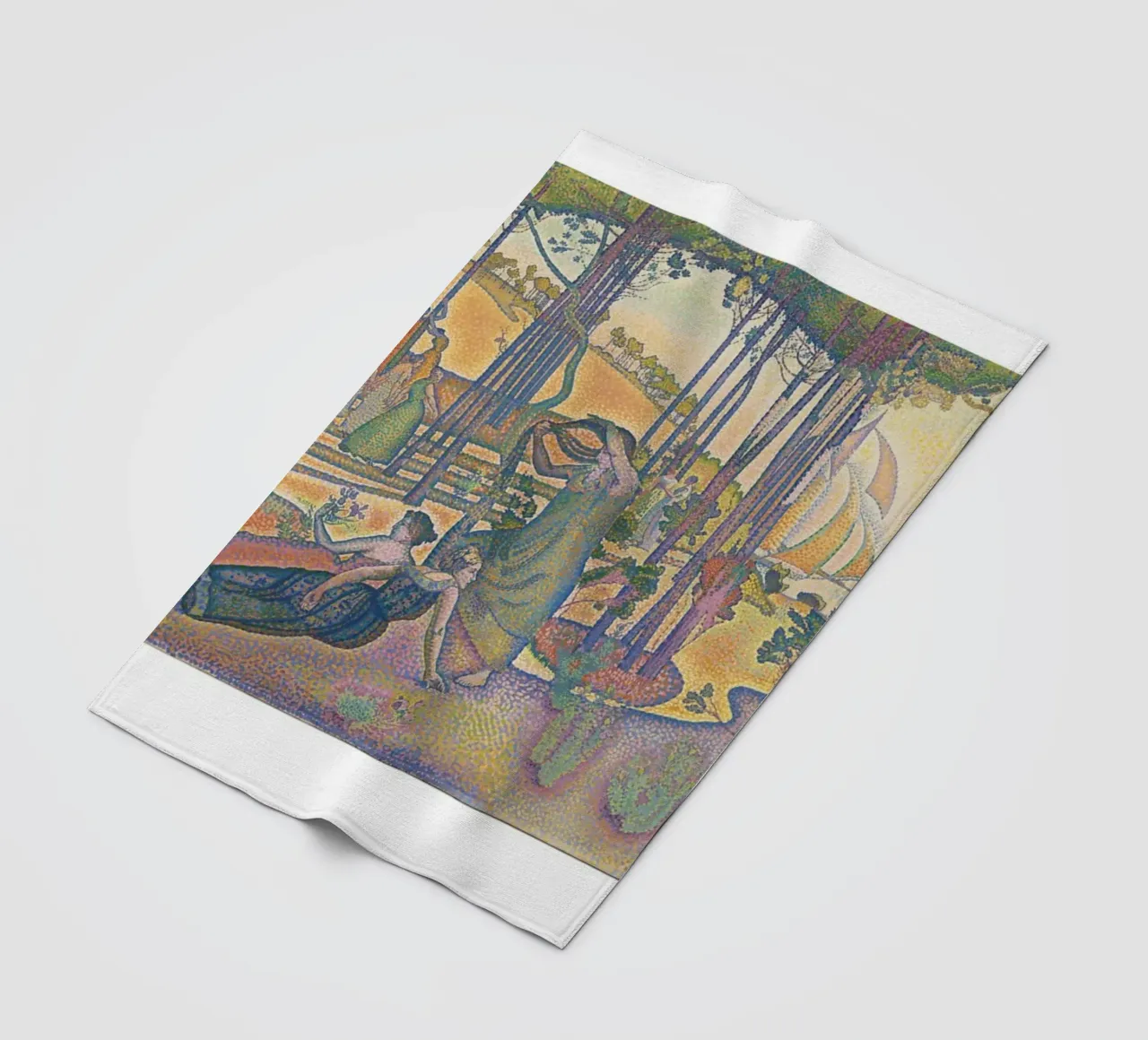 Henri-Edmond Cross Pointillist L'aria della sera coperta in pile da NorwesClub