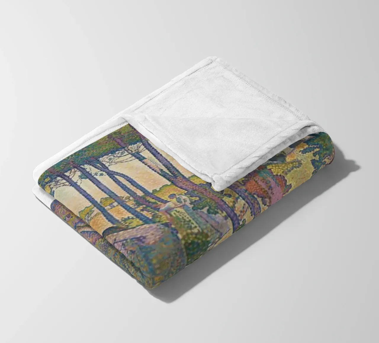 Henri-Edmond Cross Pointillist L'aria della sera coperta in pile da NorwesClub
