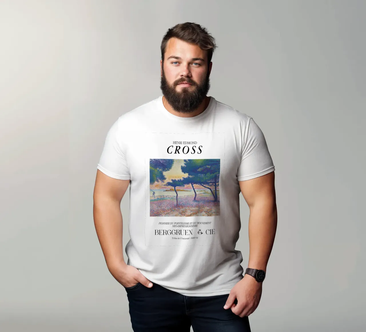 Henri-Edmond Cross Pointillist Spiaggia di Saint-Clair t-shirt da NorwesClub