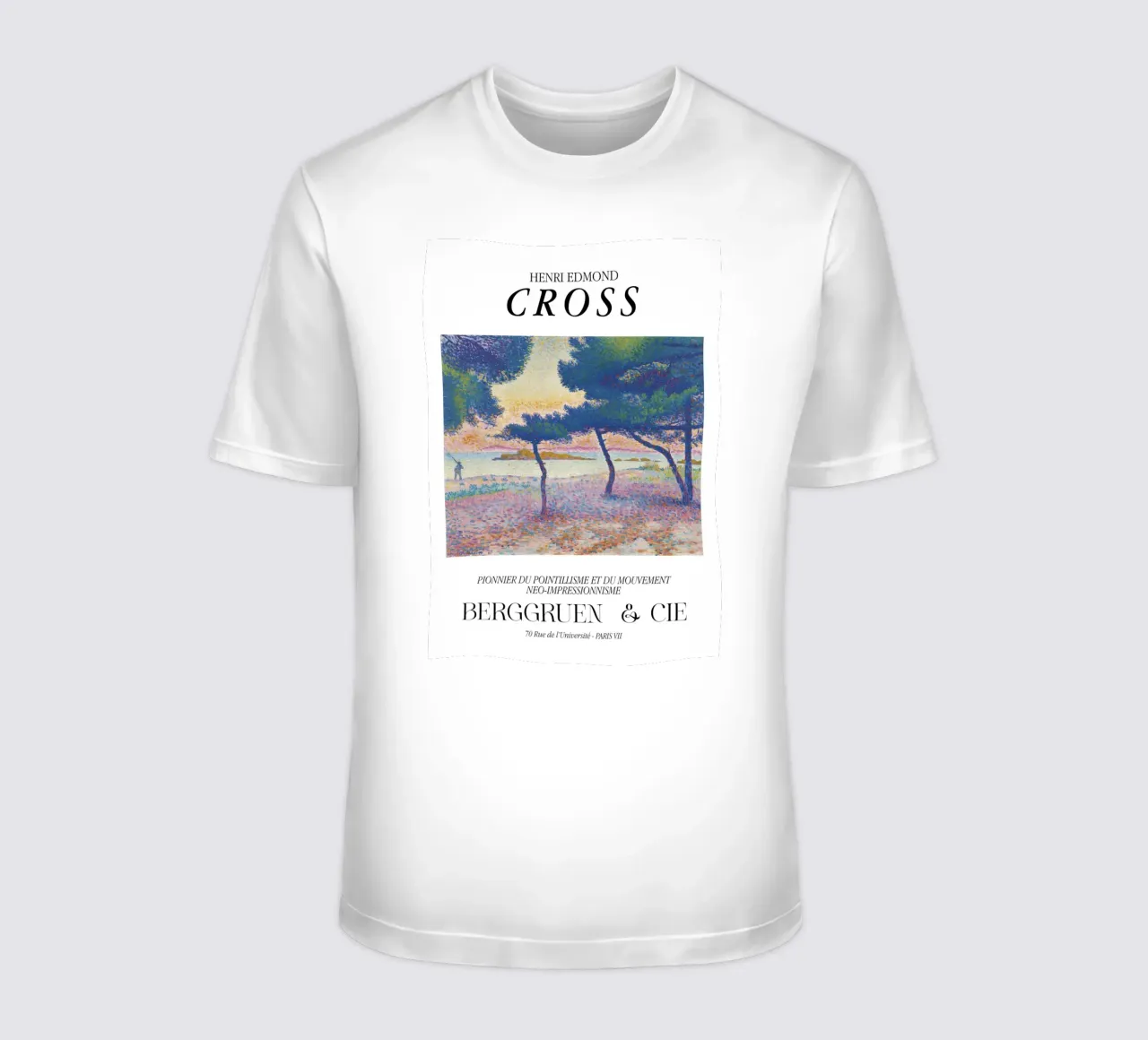 Henri-Edmond Cross Pointillist Spiaggia di Saint-Clair t-shirt da NorwesClub