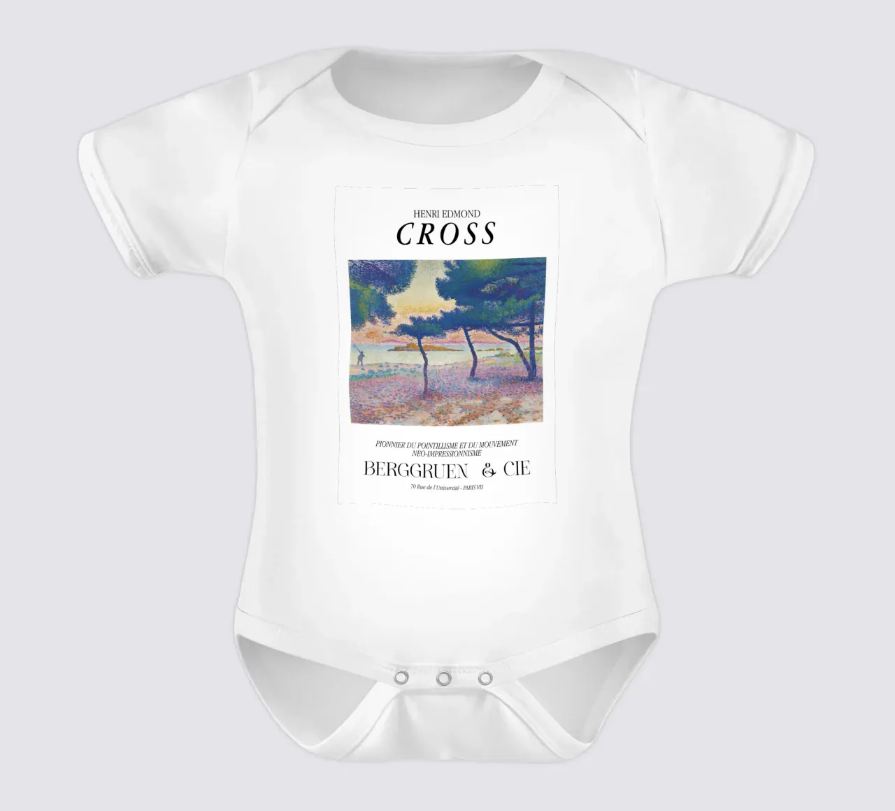 Henri-Edmond Cross Pointillist Spiaggia di Saint-Clair body neonato maniche corte da NorwesClub