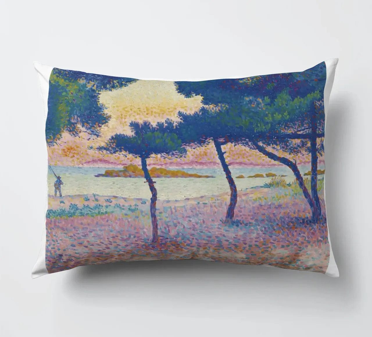 Henri-Edmond Cross Pointillist Spiaggia di Saint-Clair cuscino da NorwesClub