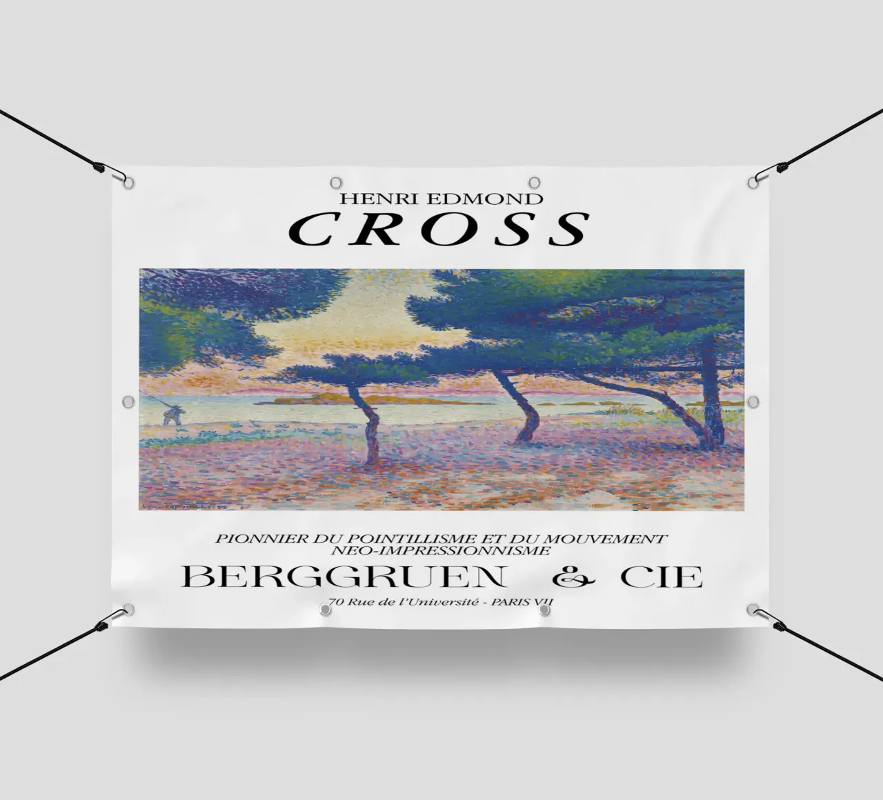 Henri-Edmond Cross Pointillist Spiaggia di Saint-Clair telo in pvc da NorwesClub