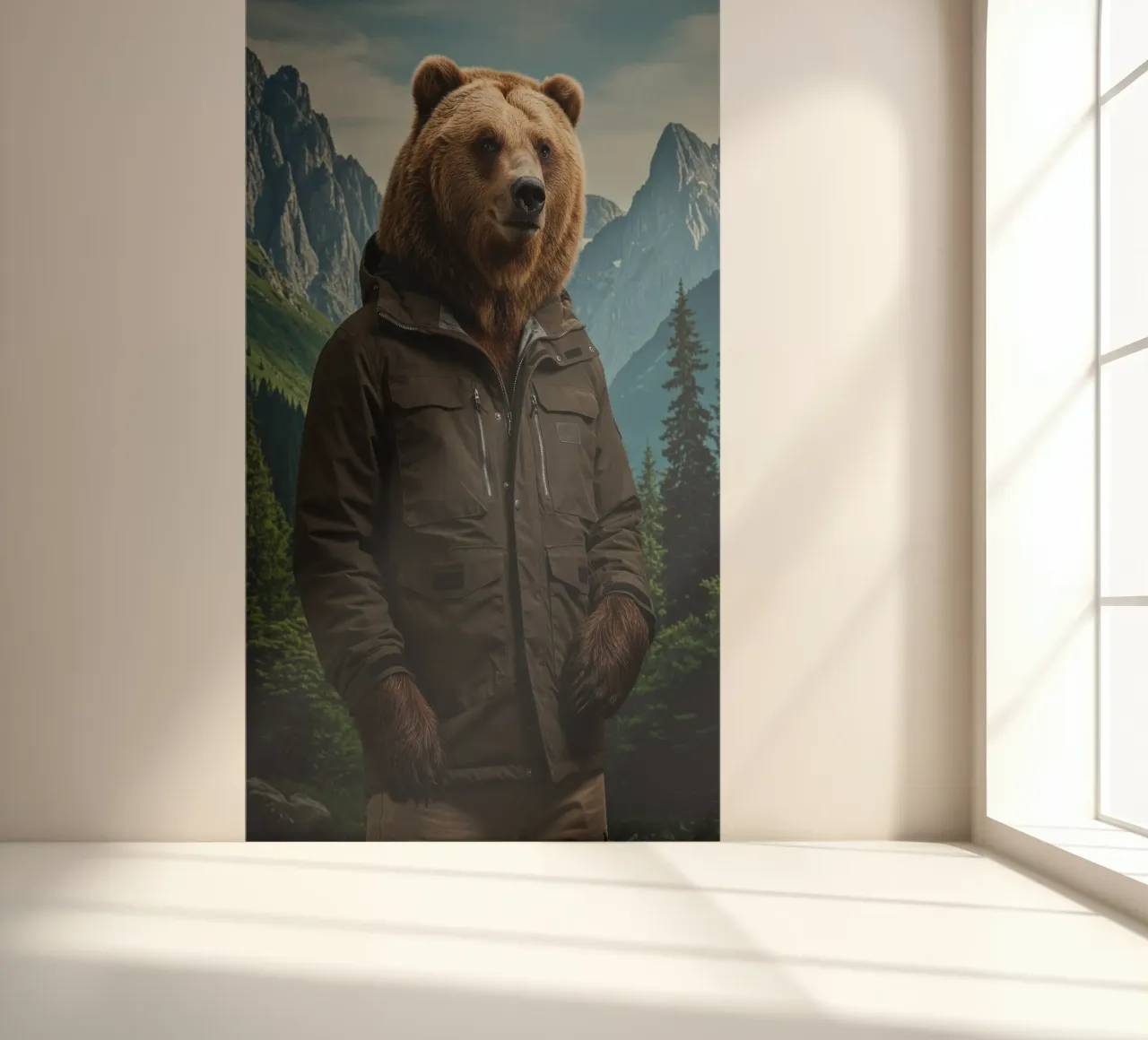 Fashion Brown Bear photo wallpaper by Pawtrait Studio