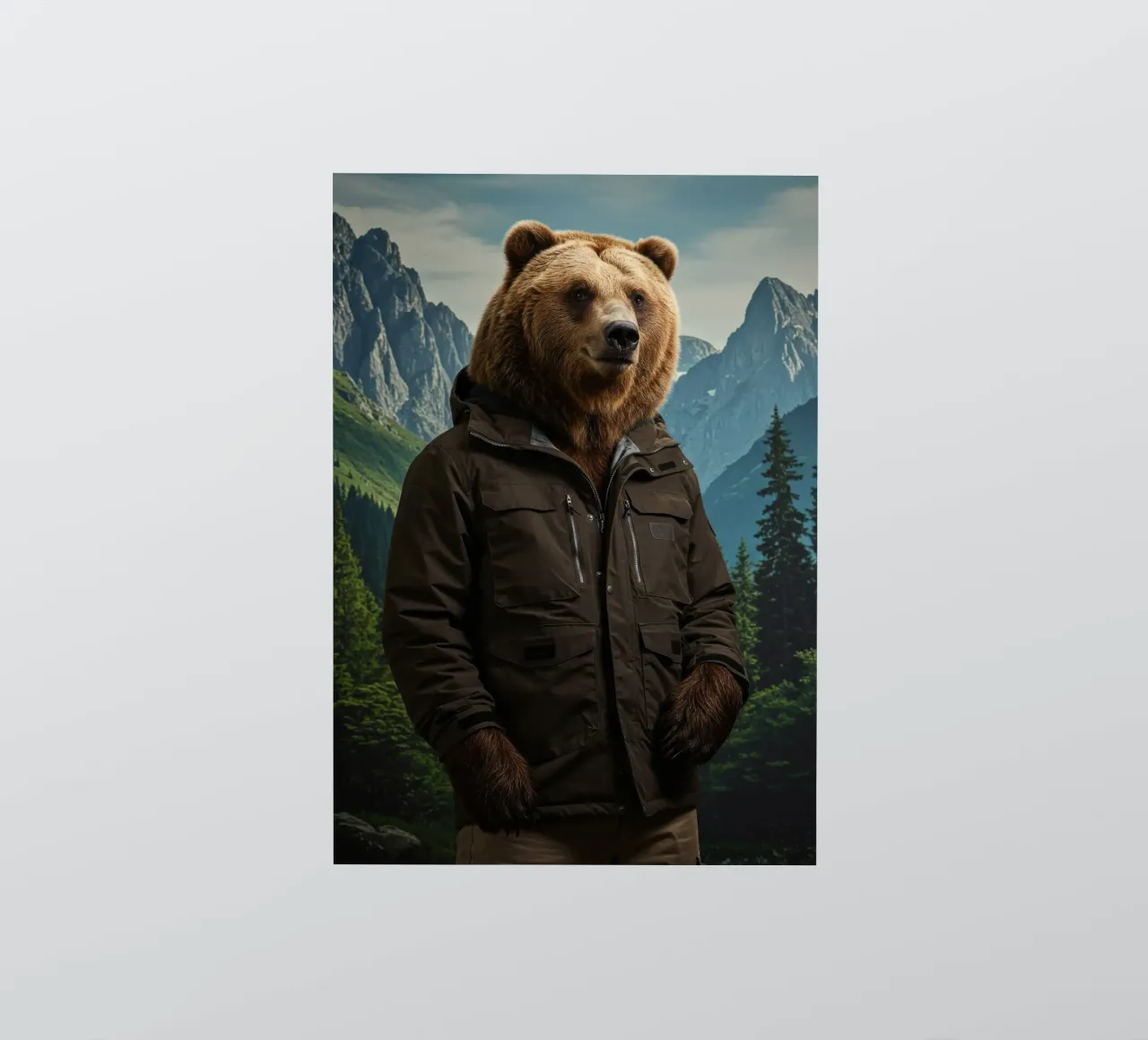 Fashion Brown Bear sticker by Pawtrait Studio