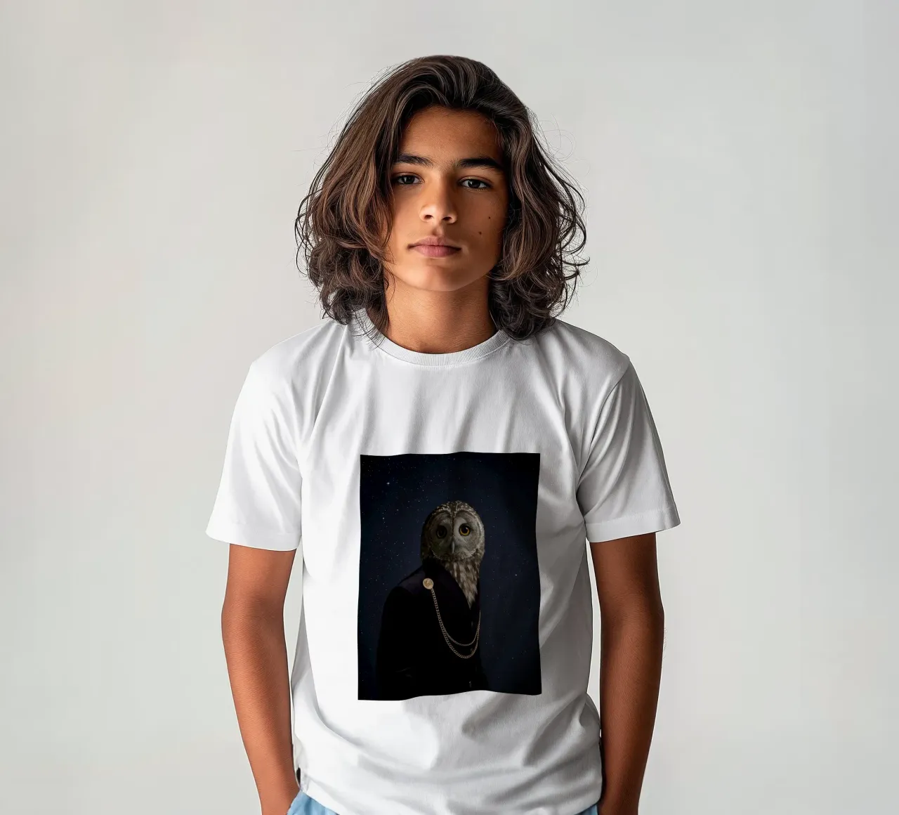 Mode-Eule Kinder T-Shirt von Pawtrait Studio
