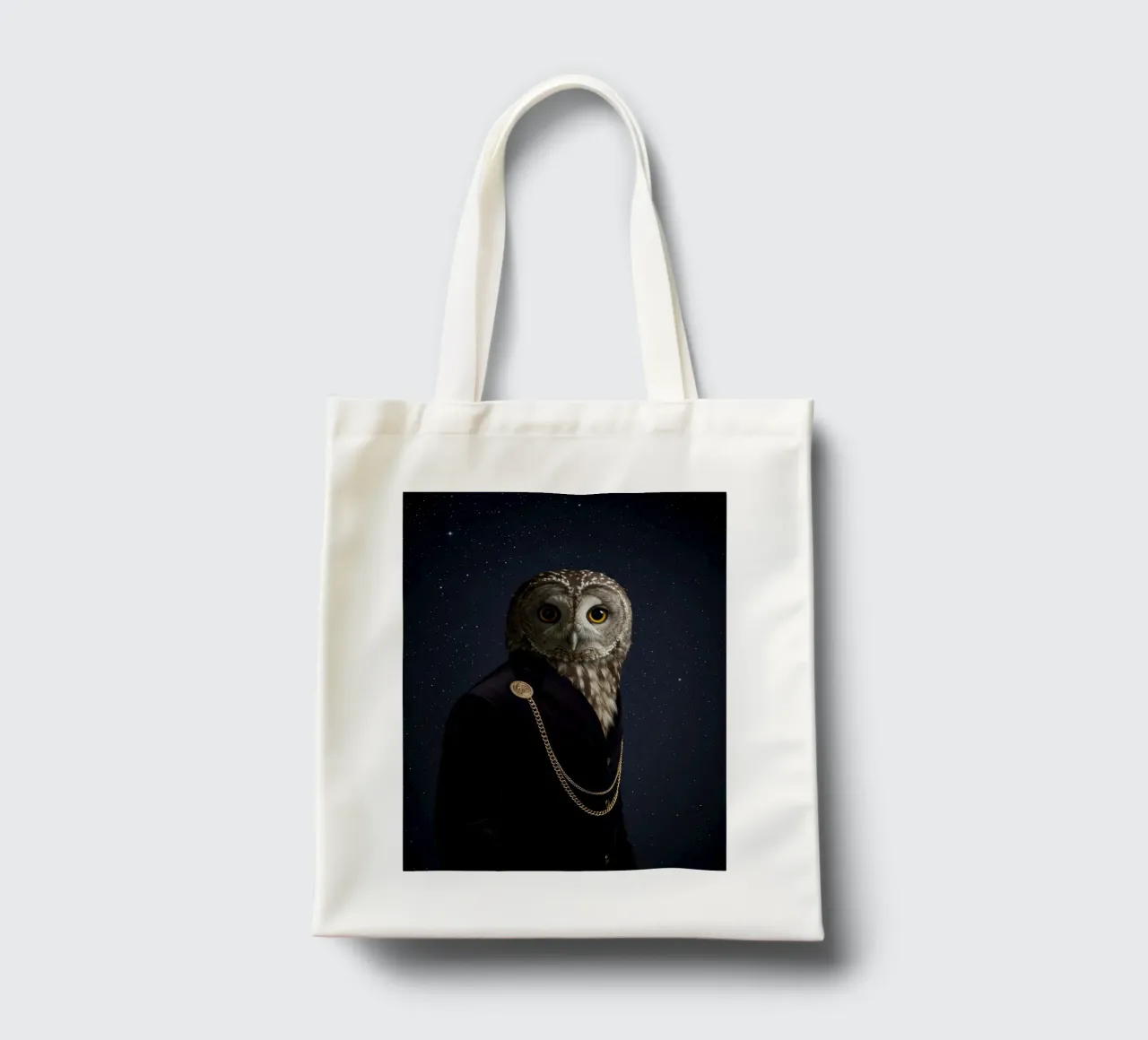Gufo della moda borsa in juta da Pawtrait Studio